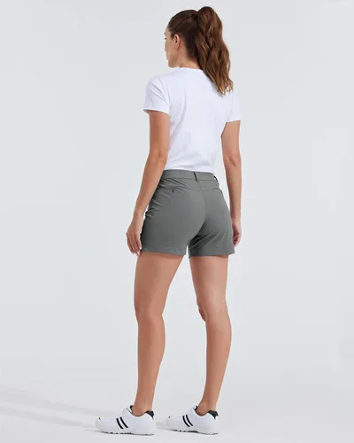 Vista 31 de Willit Pantalones cortos de golf de 4.5 pulgadas para mujer, de secado rápido, casuales, con bolsillos, resistentes al agua