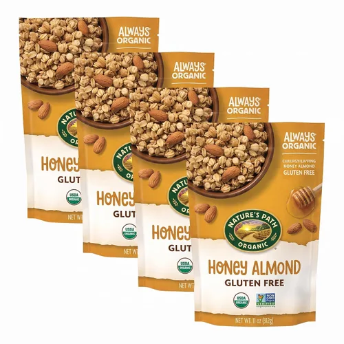 Vista 7 de Nature's Path Granola orgánica, miel de almendras, bolsa de 11 oz