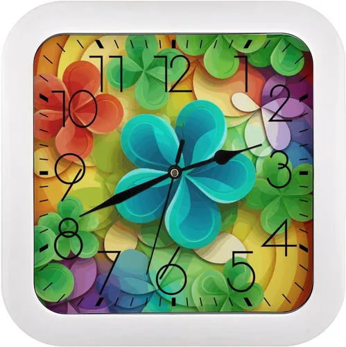 Vista 16 de 10" Square Modern Wall Clock,Ancient Egypt Print Kitchen Clocks Wall Battery Operated,Silent Non Ticking Unique Funny Cute Wall Clock for Living