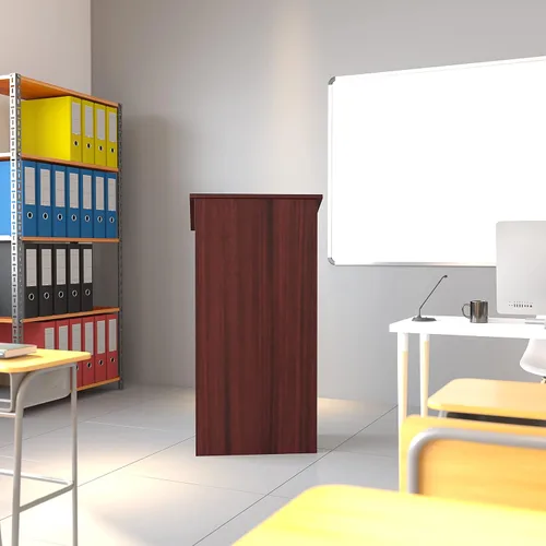 Vista 2 de Flash Furniture Atril de pie Mysta en caoba