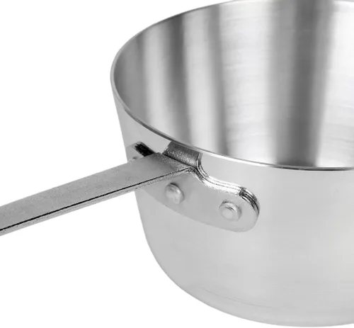 Vista 4 de TrueCraftware -Cacerola de 5-1/2 cuartos de galón con acabado de espejo de aluminio– Sartén de cocina Olla multiusos de uso cacerola utensilios