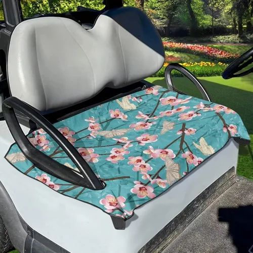 Vista 7 de Accesorios para carrito de golf, fundas de asiento para EZGO, ajuste universal, mantas de toalla de asiento para carrito de golf, fácil de instalar