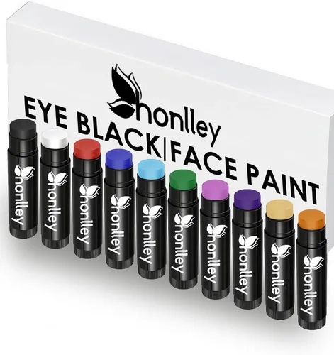 Vista 11 de honlley Clown White Face Paint Cream, Goth Halloween Foundation Makeup, 15g