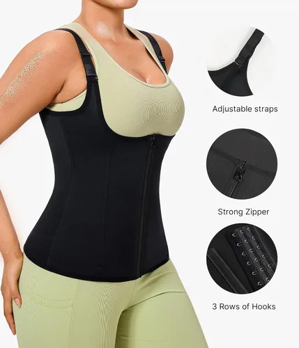 Vista 3 de GAODI Traje de sauna para mujer, moldeador de cuerpo