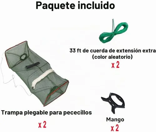 Vista 2 de 2 trampas plegables para cebo de pesca