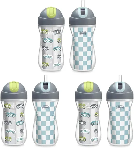 Vista 16 de Chicco Vaso con Pajita Abatible de 9 onzas Vaso Entrenador Aislado para Niños Pequeños con Pajita de Silicona Suave Sin Derrames Fácil