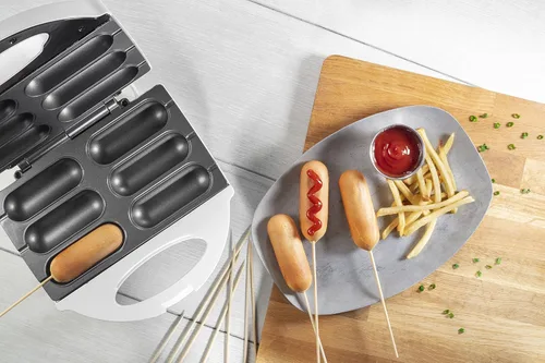 Vista 8 de Máquina para hacer perros calientes en un palo, incluye pinchos y recetas