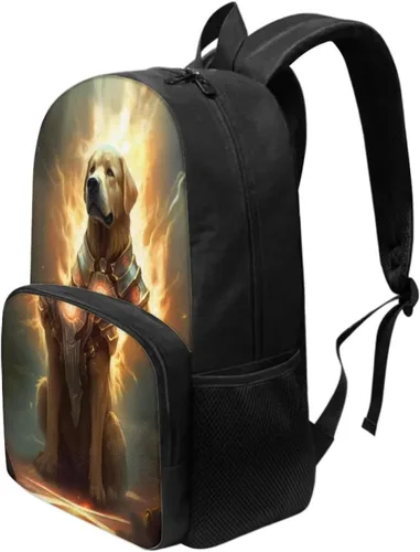 Vista 3 de AmzPrint Mochila de panda para niños y niñas, mochila escolar para escuela primaria y secundaria, regalo de regreso a la escuela, Mech Dog-2