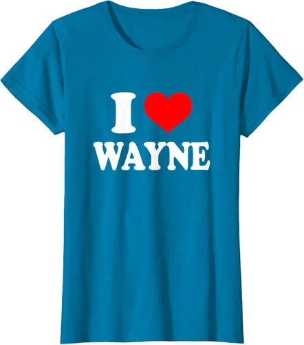 Vista 98 de Wayne - Camiseta I Heart Wayne - I Love Wayne, Negro, S