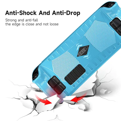 Vista 4 de Steam Deck 2021 Case, AKNES Steam Deck Protective Cover Accessories Silicone Soft Cover Protection, Shock-Absorption and Anti-Scratch, Drop