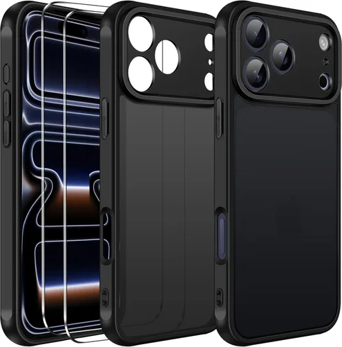 Vista 29 de ivoler Estuche 3 en 1 para iPhone 17 de 6.3" 2025 con 2 protectores de pantalla de vidrio templado [Protección de grado militar], parte trasera