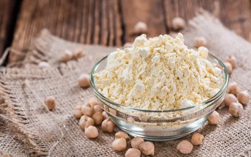 Vista 3 de AnNafi® Besan Harina Harina de garbanzo/garbanzo indio Natural orgánico alto en proteínas, vegano, sin gluten, sin OMG, Kadalai Paruppu/Garbanzo