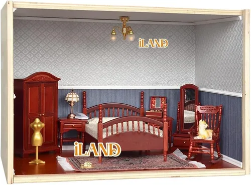 Vista 8 de iLAND Accesorios para casa de muñecas en miniatura a escala 1:12, 18 piezas, molduras de madera para casa de muñecas y zócalos y cornisa moldeada
