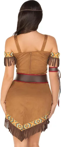 Vista 2 de Leg Avenue Women's 4 Piece Native Princess Costume, Brown