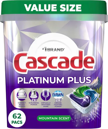Vista 8 de Cascade Platinum ActionPacs Cápsulas de detergente para lavavajillas, fresco, 48