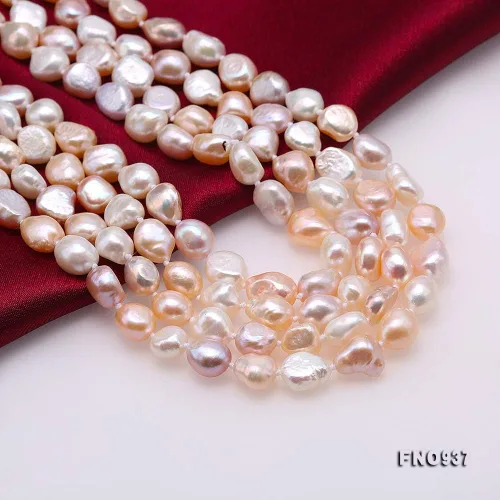 Vista 7 de JYX Pearl Collar infinito de 0.315-0.354 in multicolor barroco perla collar largo suéter collar 64", Perla, Perla