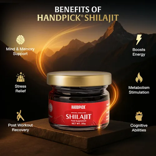 Vista 4 de HANDPICK Resina Shilajit pura del Himalaya 75% ácido fúlvico, más de 85 minerales traza Suplemento Shilajit 100% puro natural 1.06 oz Sin