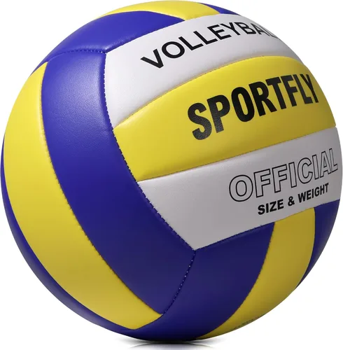 Vista 2 de Official Size 5 Volleyball, Soft Indoor Outdoor Volleyball for Game Gym Training Beach Play, 2 Pcs Per Pack with Pump Kit