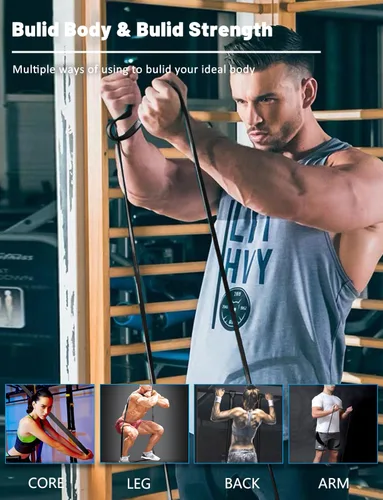 Vista 3 de Resistance Bands, Pull Up Assist Bands - Workout Bands, Eexercise Bands, Long Resistance Bands Set for Working Out, Fitness, Training, Physical