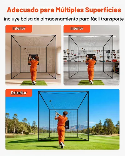 Vista 6 de VEVOR Red de bateo, red de entrenamiento para bateo de sóftbol, béisbol