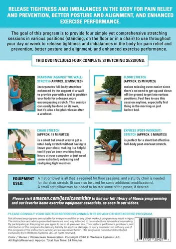 Vista 2 de Simply Stretch DVD Improve Range of Motion Increase Functional Flexibility Relieve Stress at Home with Jessica Smith