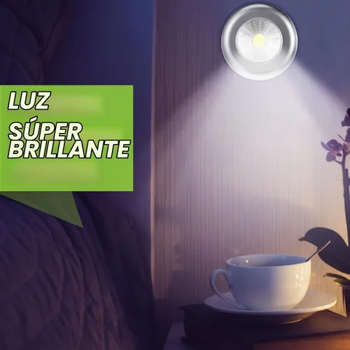 Vista 5 de Macarrie Paquete de 24 unidades de luces inalámbricas con batería para Plateado