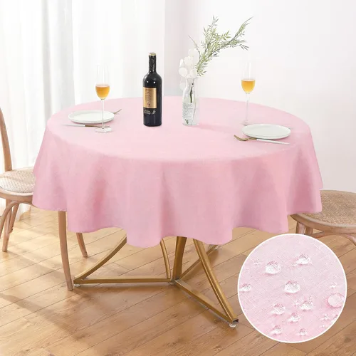 Vista 15 de AUSSPVOCT 2 manteles de lino texturizado para mesa rectangular, 52 x 70 pulgadas, mantel rectangular impermeable, lavable, tela para mesa