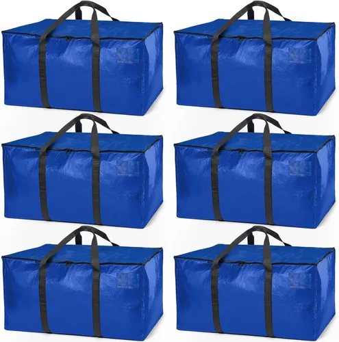 Vista 13 de ClearSpace Bolsas de mudanza o bolsa de almacenamiento de gran tamaño – Cajas grandes para mudanzas con correas de mochila, cremalleras y asas