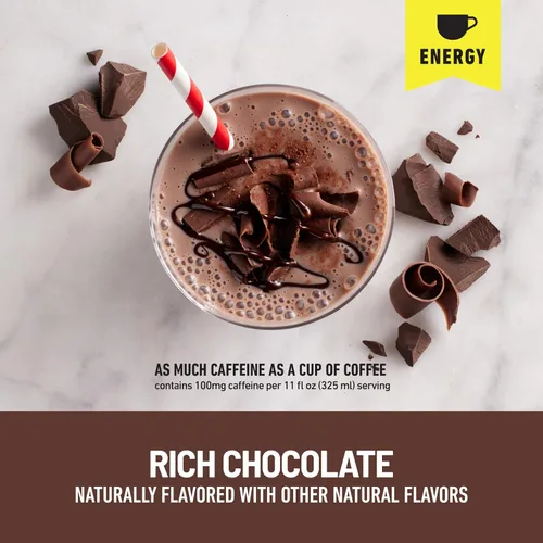 Vista 3 de SlimFast Advanced Energy Mocha Cappuccino Shake Reemplazo de comida listo para beber 0.71 onzas de proteína 4 botellas de 11 onzas líquidas Se puede