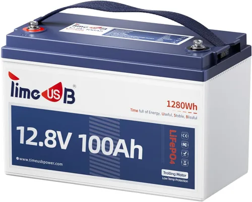 Vista 10 de Timeusb Batería LiFePO4 de litio con motor de arrastre de 12 V 50 Ah con protección a baja temperatura, células de grado A integradas BMS de 50 A