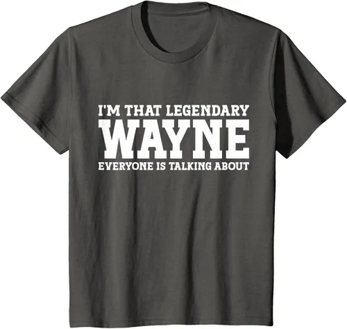 Vista 35 de Wayne Personal Name Funny Wayne Camiseta, Negro