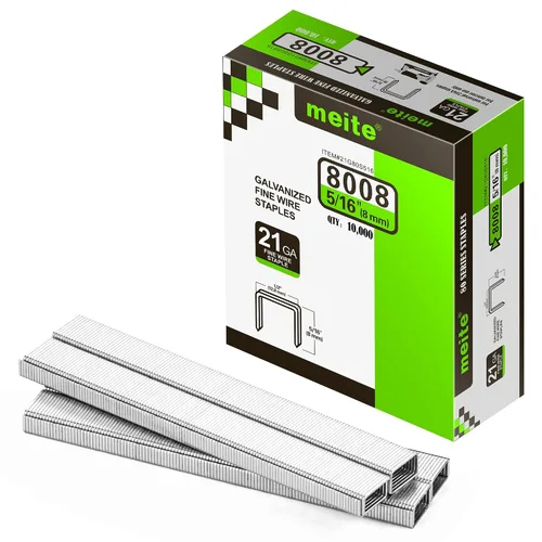 Vista 12 de meite Grapas de tapicería galvanizadas 21GA, corona de 1/2 pulgada, pierna