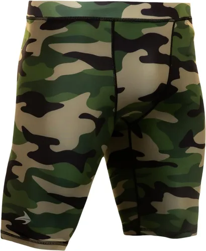 Vista 16 de CompressionZ Men Compression Shorts for Running, Workout Baselayer Spandex Negro 8" poliéster Pro con bolsillos
