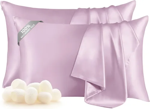 Vista 38 de THXSILK Funda de almohada 100% seda de morera para la salud del cabello y la piel, funda de almohada suave y lisa con cremallera oculta, ambos lados
