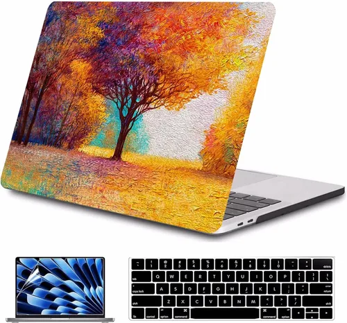 Vista 11 de Funda para MacBook Air de 15 pulgadas A3241 A3114 A2941 (versión 2023 2024 2025) – Carcasa rígida protectora a presión para MacBook Air de 15.3