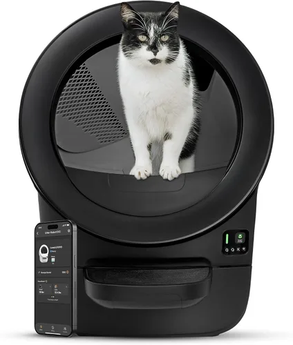 Vista 11 de Whisker Litter-Robot EVO Bundle - Caja de arena automática para gatos autolimpiante, diseño compacto que ahorra espacio, control avanzado de olores