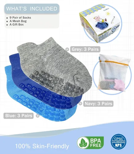 Vista 6 de Paquete: Casco de bebé y calcetines para niños pequeños con pinzas