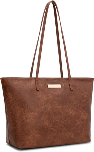 Vista 6 de Montana West Bolsos medianos de hombro para mujer con cremallera, bolso ligero de todos los días para trabajo, viaje o compras