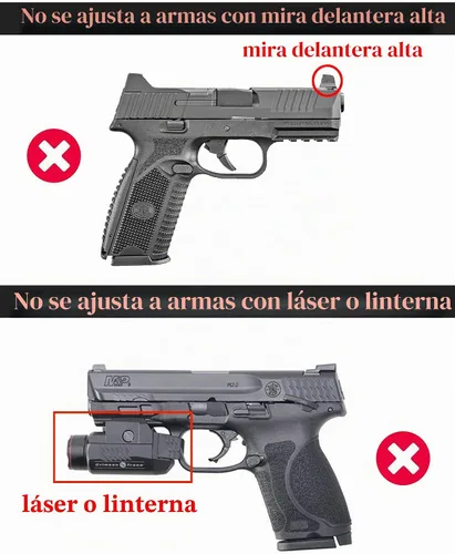 Vista 4 de Funda universal para pistola, funda de transporte con cinturón abierto para más de 80 pistolas, funda táctica OWB para Glock/Sig