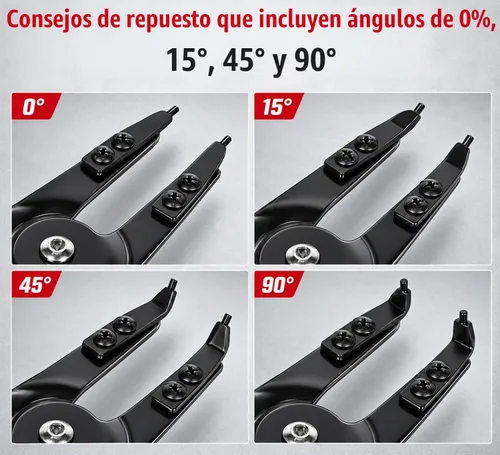 Vista 3 de Watris Veiyi 2 piezas de alicates de anillo a presión resistentes, juego de alicates de anillo de 16", alicates de anillo a presión internos