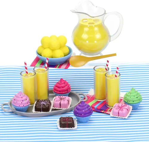 Vista 14 de Juego de servicio de 47 piezas de Sophia's con deliciosos postres para muñecas de 18 pulgadas, multicolor