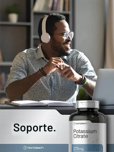 Vista 6 de Horbäach Suplemento de citrato de potasio 275 mg 400 Cápsulas