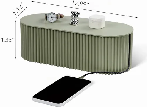 Vista 2 de Caja de Gestión de Cables Grande Caja Organizadora de Cables para Regletas de Corriente, Protectores de Sobretensión, Cargadores, Adaptadores Verde
