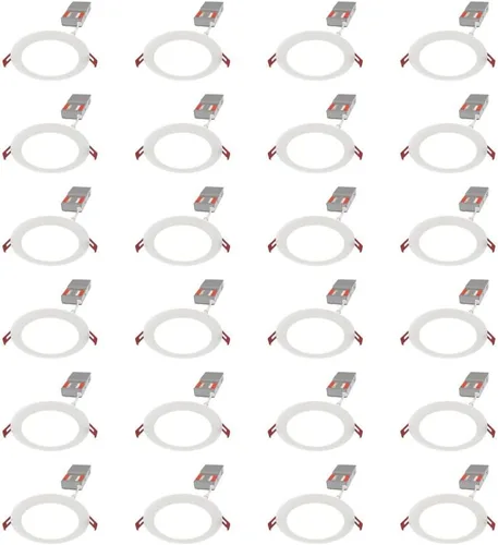 Vista 15 de Juno Luces LED Empotradas de 4 Pulgadas Redondas con Deflector de Oblea Downlight, Temperatura de Color Blanco Conmutable 5 en 1, Brillo Ajustable