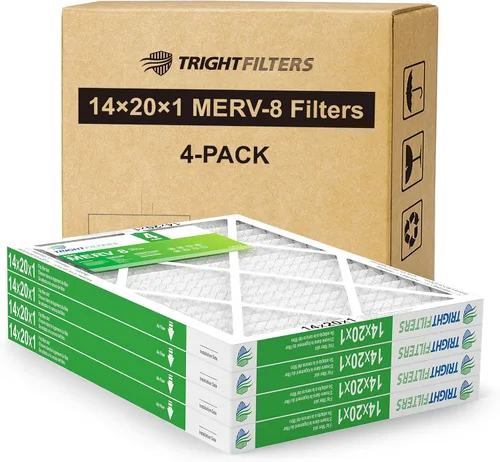Vista 24 de TRIGHTFILTERS - 6 filtros de aire de 10x10x1, filtros plisados MERV 8 duraderos para hogar HVAC AC, filtros de aire acondicionado compactos