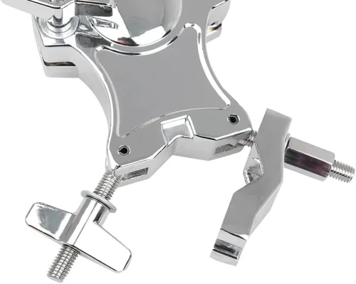 Vista 4 de Soporte de montaje de abrazadera de montaje de varilla de aleación de zinc Piezas de tambor Clip de extensión para Tom Drum Musical Instrumento
