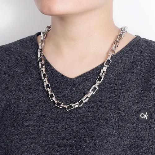 Vista 2 de Dankadi Collar de cadena de eslabones Rolo de plata de ley 925 para hombre, cadena cubana gruesa de 18, 20, 22, 24, 26, 28, 30 pulgadas, regalo