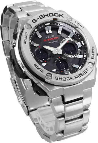 Vista 5 de Casio G-Shock G-Steel Solar Analog Digital Reloj para hombre (negro) GST-S110D-1ADR GSTS110D-1A, pulsera, Digital