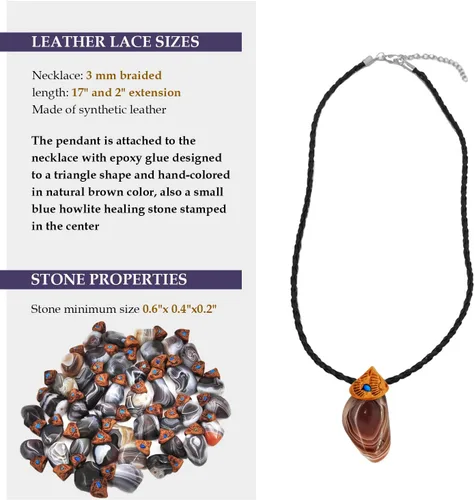Vista 2 de Pendant Chakra Necklace with Genuine Healing Crystal Stone, Crystals Jewelry for Women and Men, Girls, Boys, Handmade with Love, Spiritual Gifts for