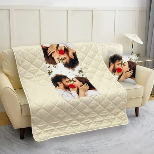 Vista 3 de Edredón de almohada con foto personalizada, almohada personalizada de doble uso, funda de almohada personalizada con imagen, almohadas decorativas